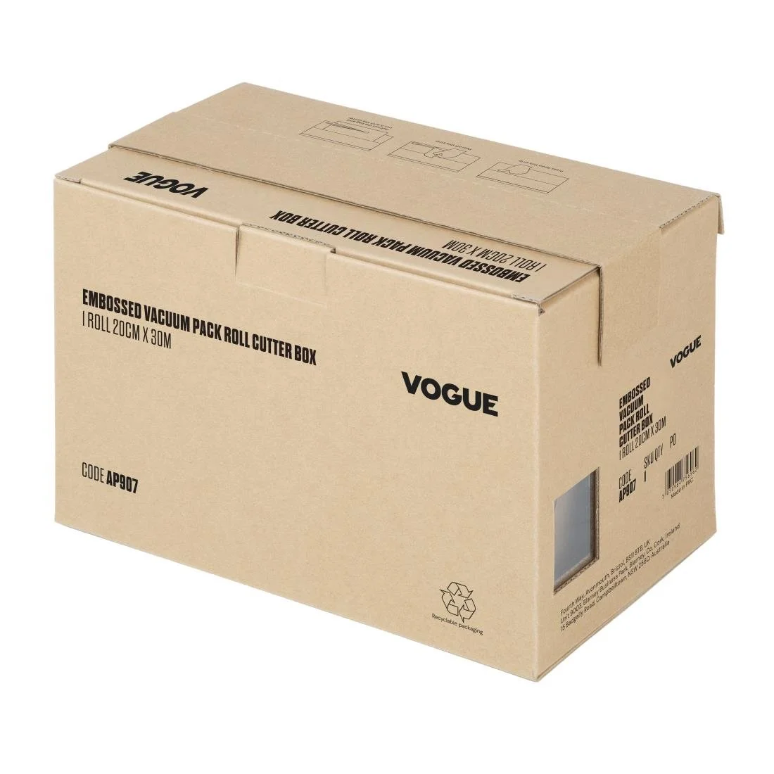 Vogue Vacuum Pack Roll with Cutter Box (Embossed) 200mm width - Image 2