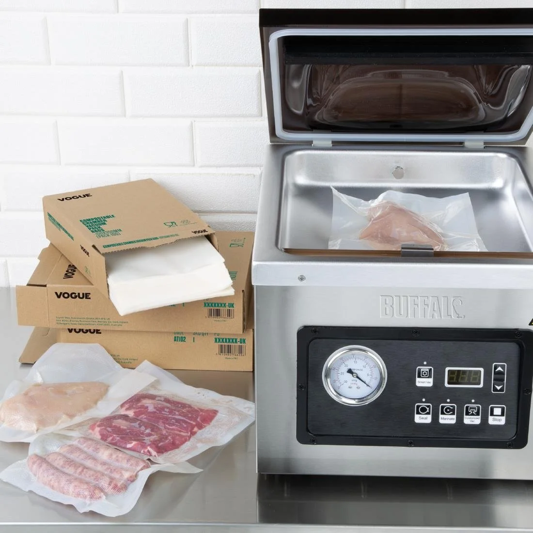 Vogue Compostable Chamber Vacuum Pack Bags 200x300mm (100 Pack) - Image 7