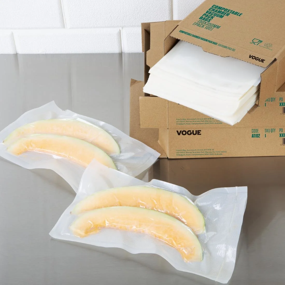 Vogue Compostable Embossed Vacuum Sealer Bags 150x250mm (50 Pack) - Image 5