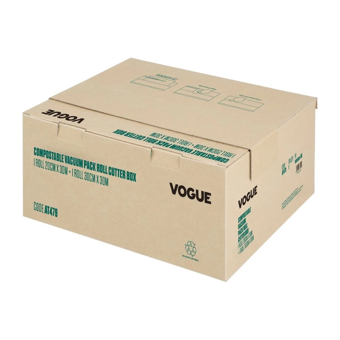 Vogue Compostable Vacuum Pack Roll Cutter Box 200mm & 300mm Twin Pack - Image 3