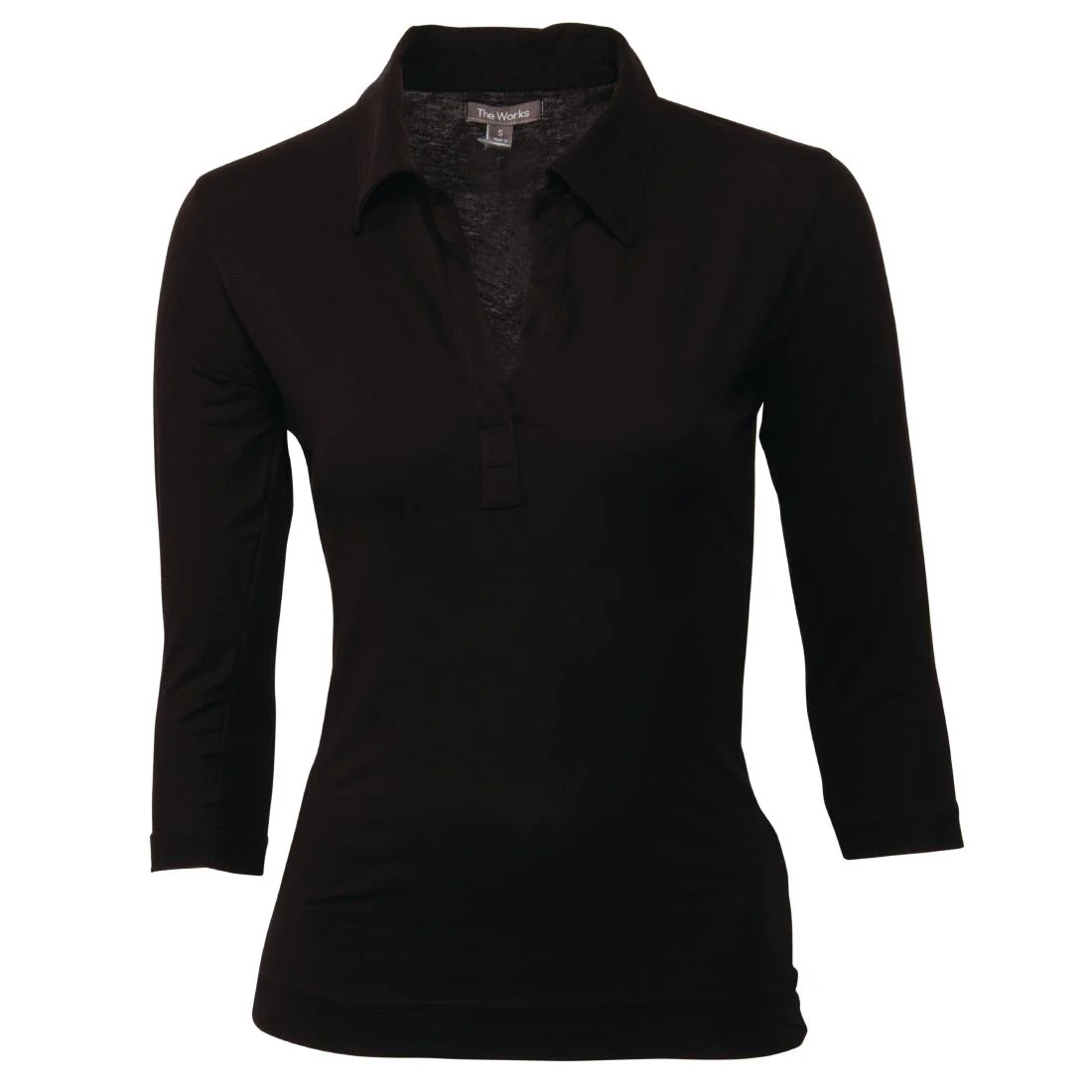 Uniform Works Womens V-Neck T-Shirt Black S