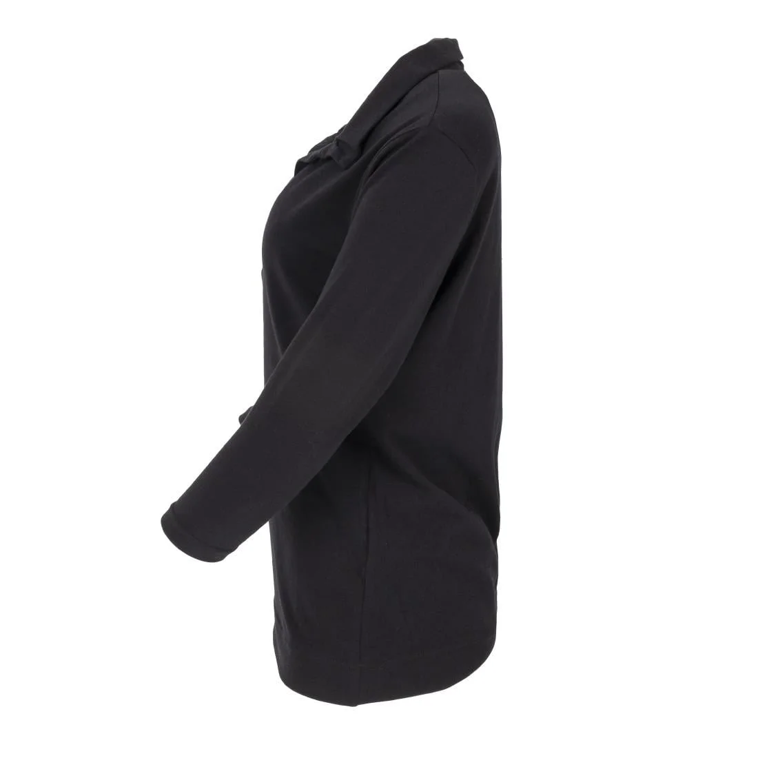 Uniform Works Womens V-Neck T-Shirt Black XS - Image 5