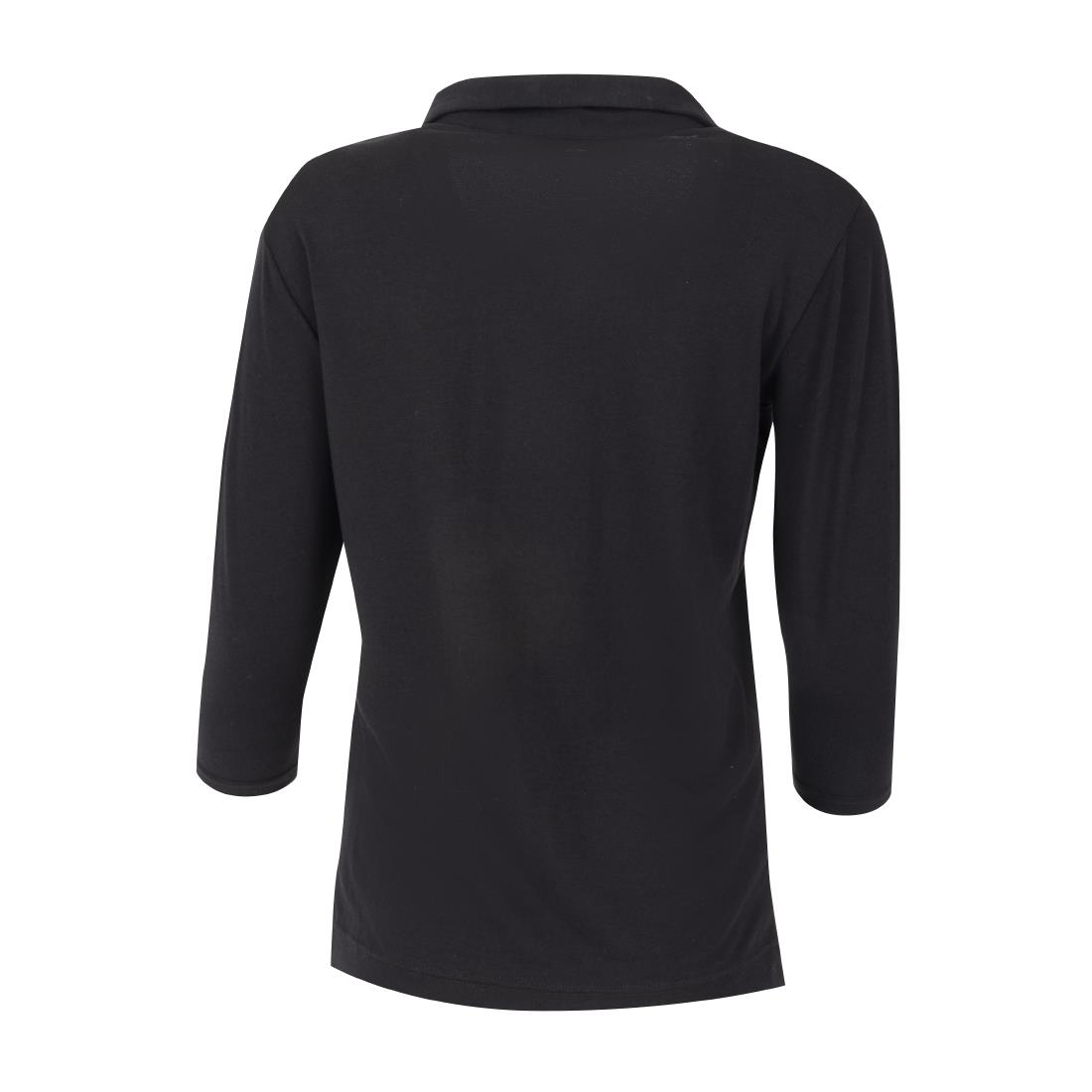 Uniform Works Womens V-Neck T-Shirt Black L