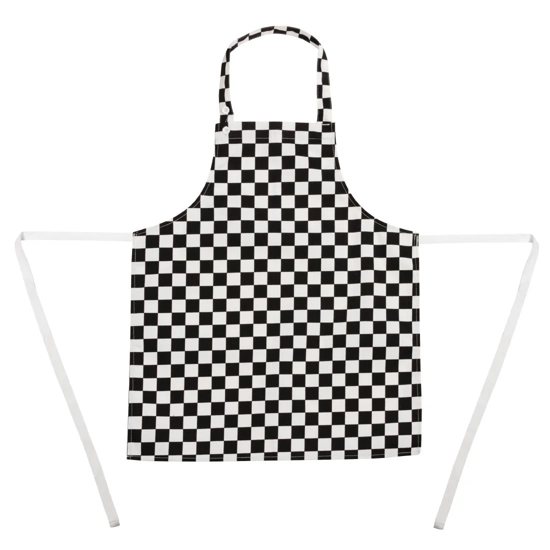 Whites Childrens Bib Apron Big Black and White Check - Image 2