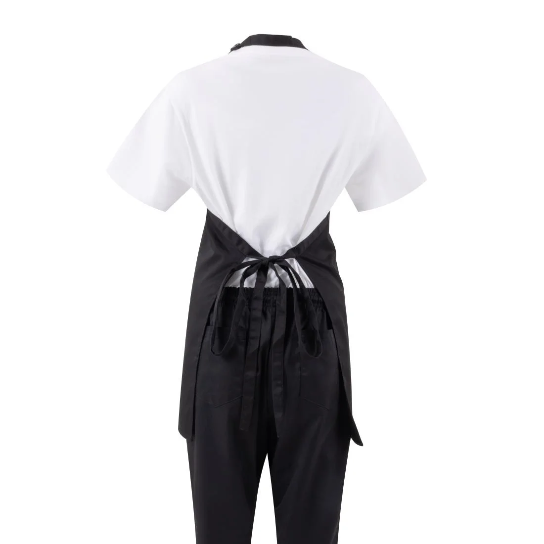 Whites V Neck Service Apron Black - Image 8
