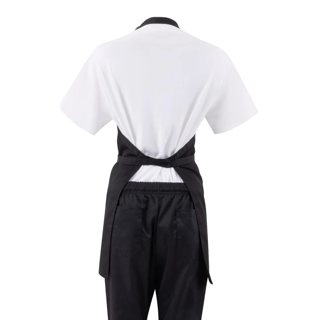 Whites V Neck Service Apron Black - Image 10