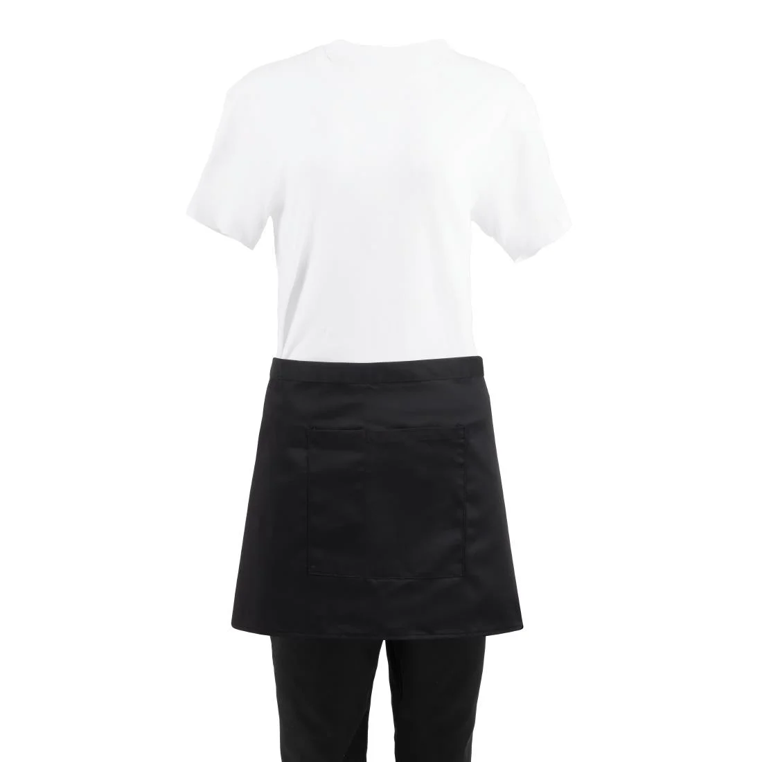 Whites Short Bistro Apron Black