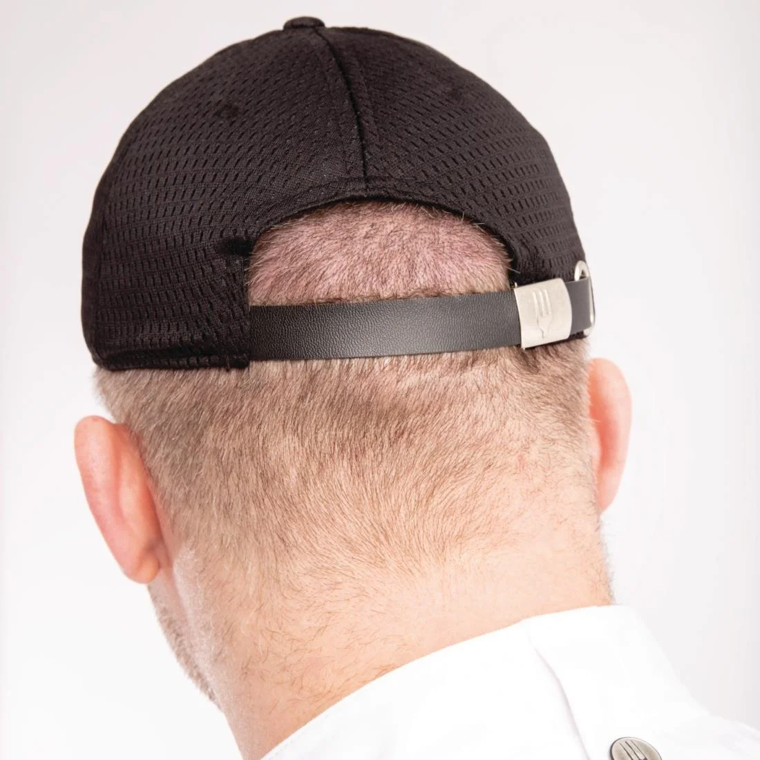 Chef Works Cool Vent Baseball Cap Black with Blue - Image 2
