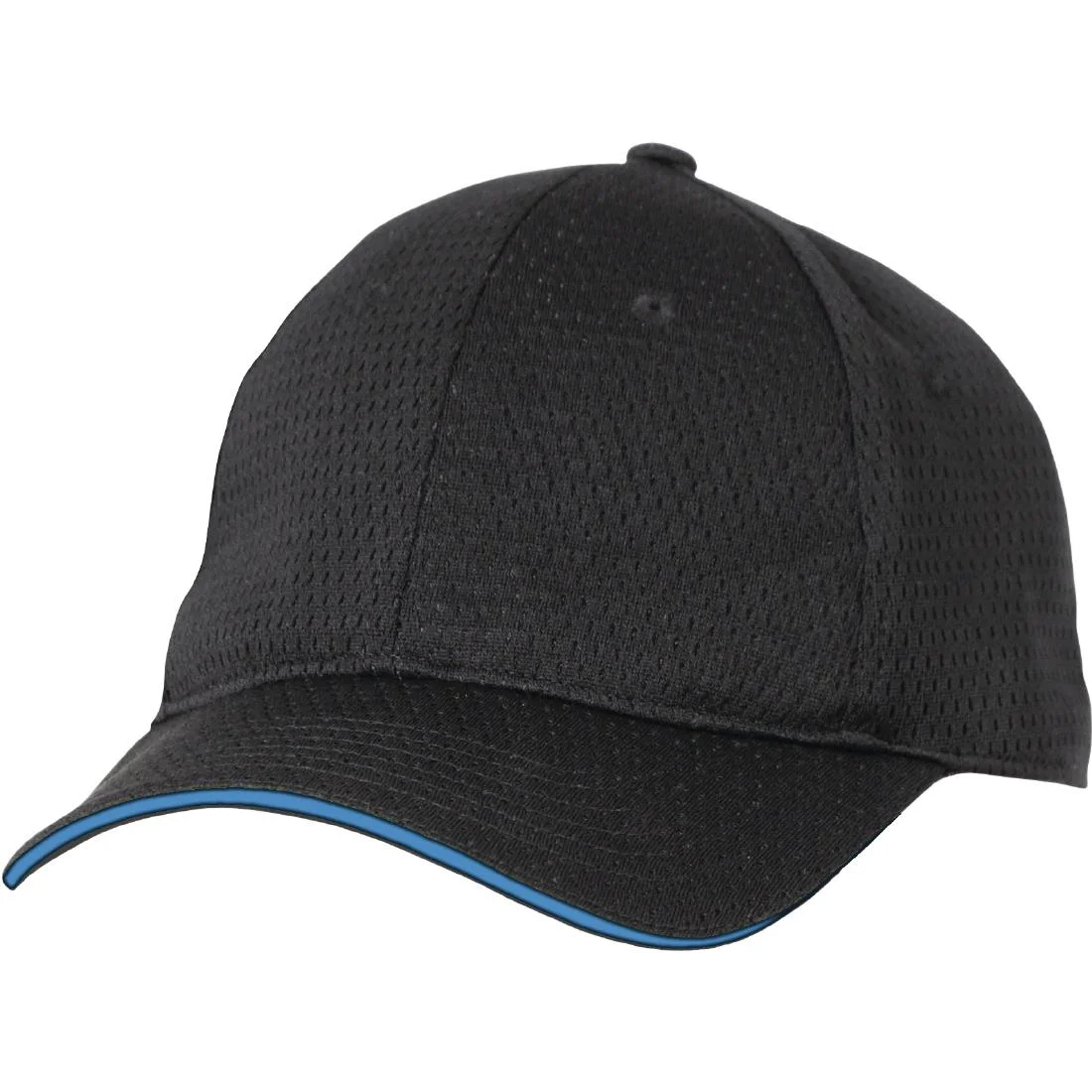 Chef Works Cool Vent Baseball Cap Black with Blue - Image 3