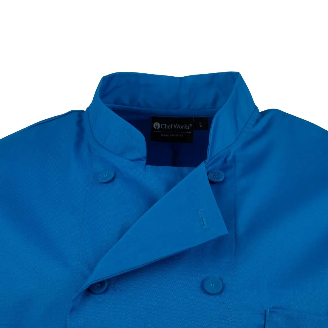 Chef Works Blue Unisex Chefs Jacket - Image 4