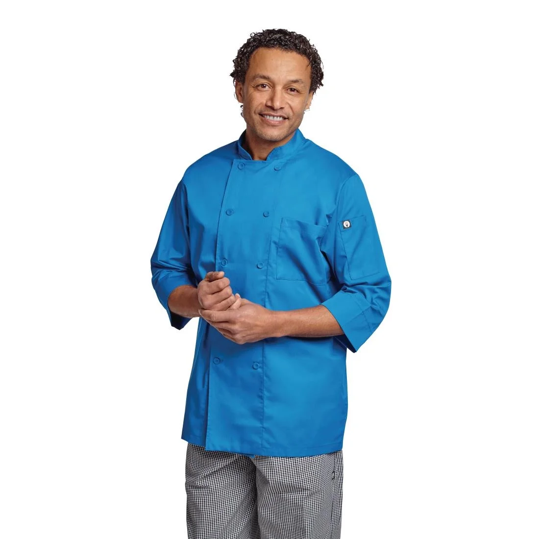 Chef Works Blue Unisex Chefs Jacket - Image 10