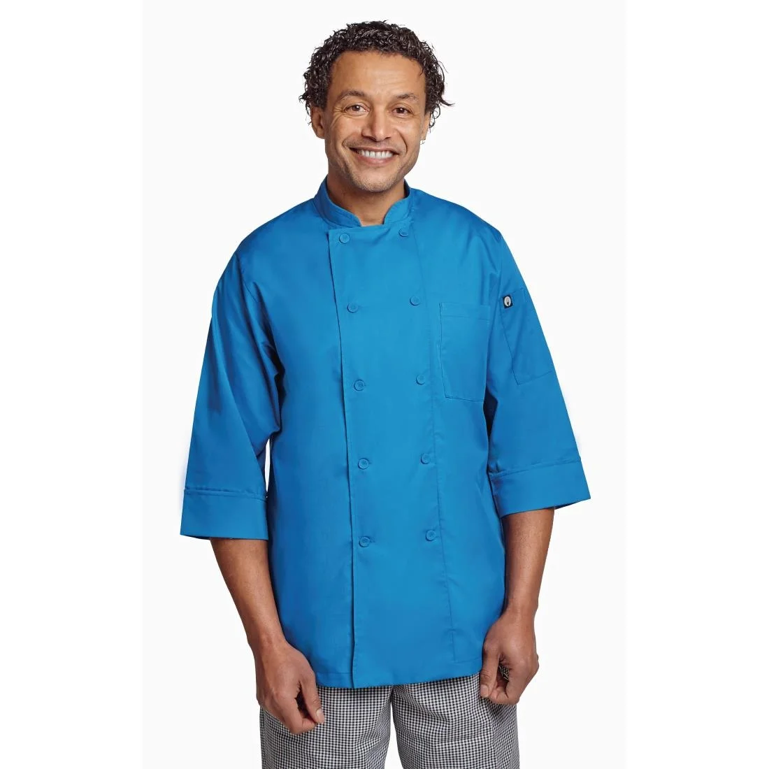 Chef Works Blue Unisex Chefs Jacket - Image 2