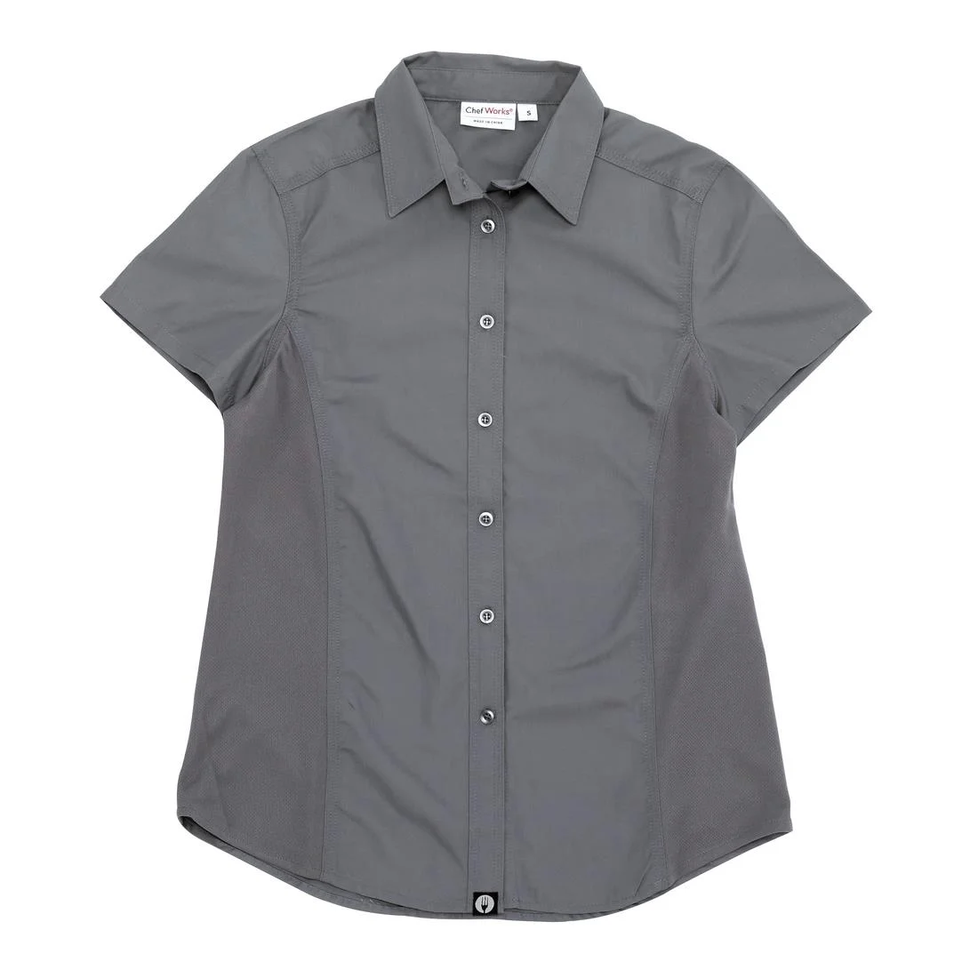 Chef Works Womens Grey Cool Vent Chefs Shirt - Image 4
