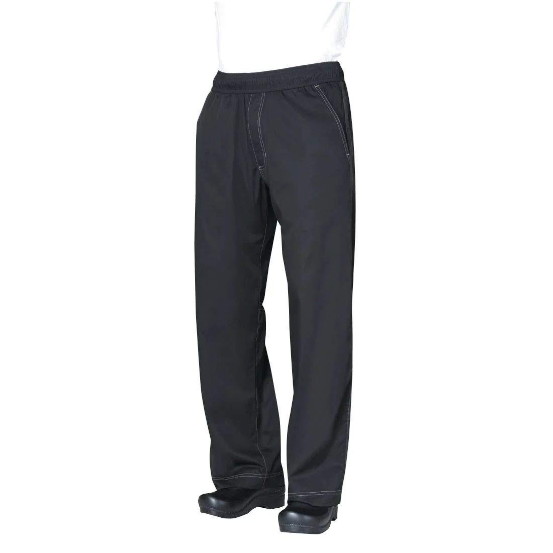 Chef Works Unisex Cool Vent Baggy Chefs Trousers Black - Image 1