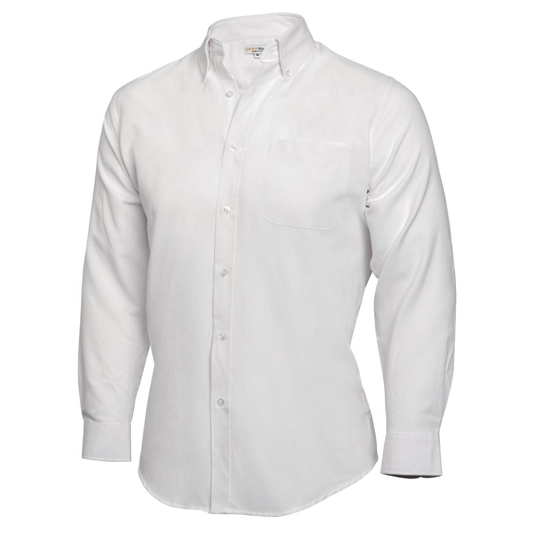 Uniform Works Oxford Button Down Collar Shirt White S