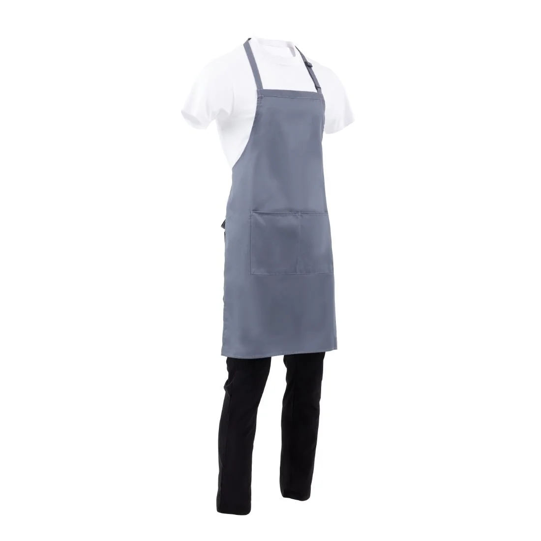 Chef Works Bib Apron Grey - Image 1