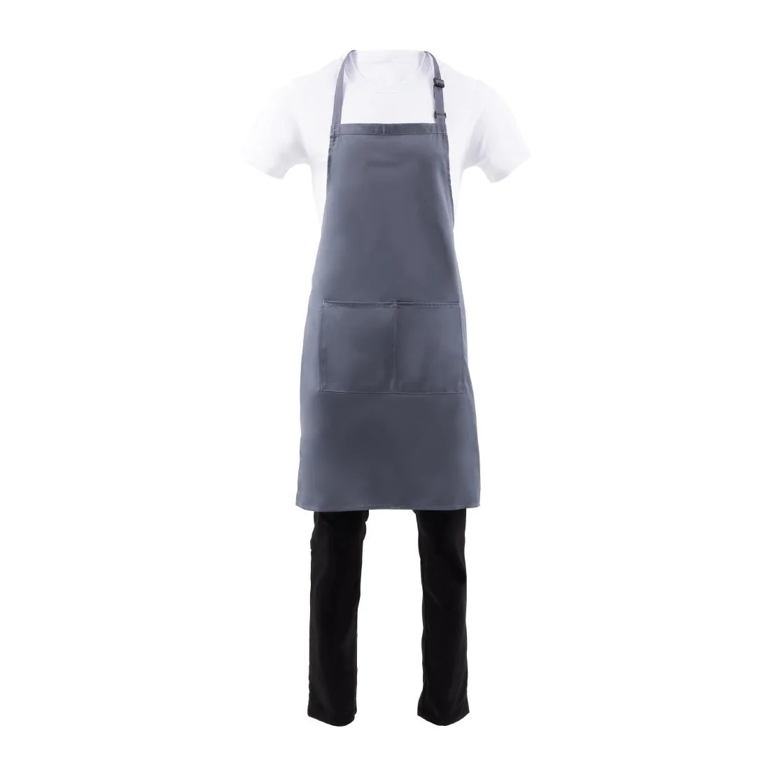 Chef Works Bib Apron Grey - Image 9