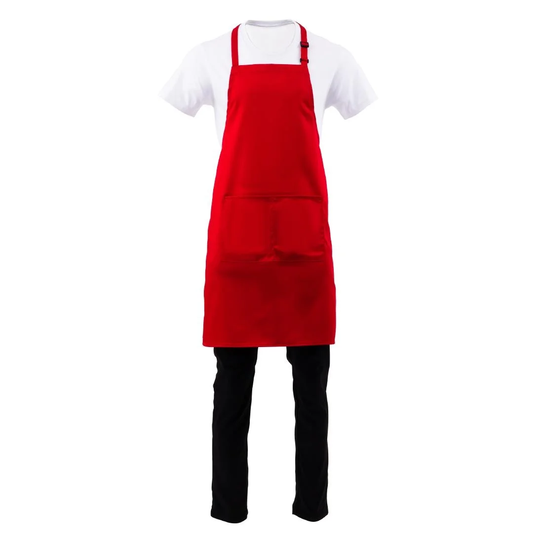 Chef Works Bib Apron Red - Image 9