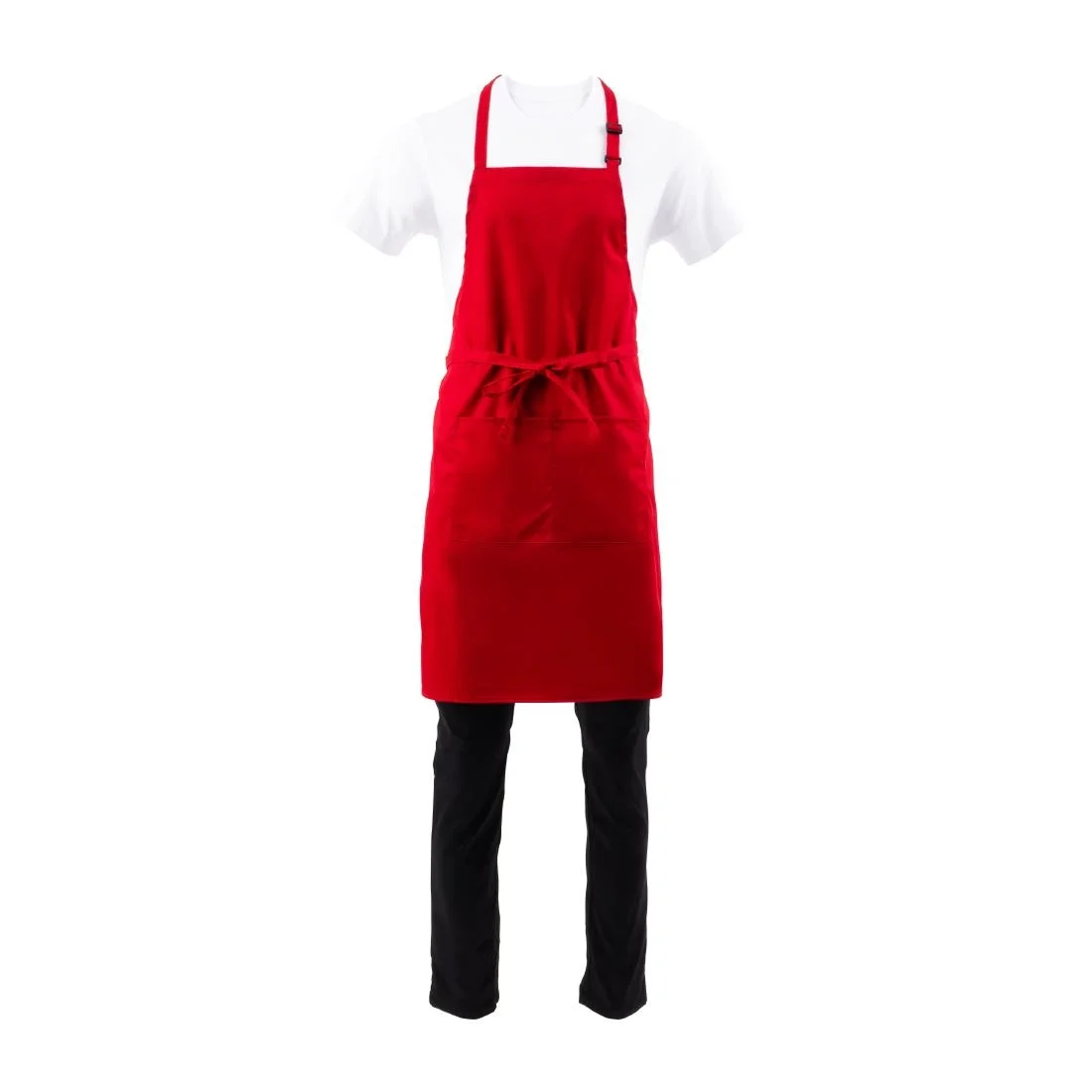 Chef Works Bib Apron Red - Image 12