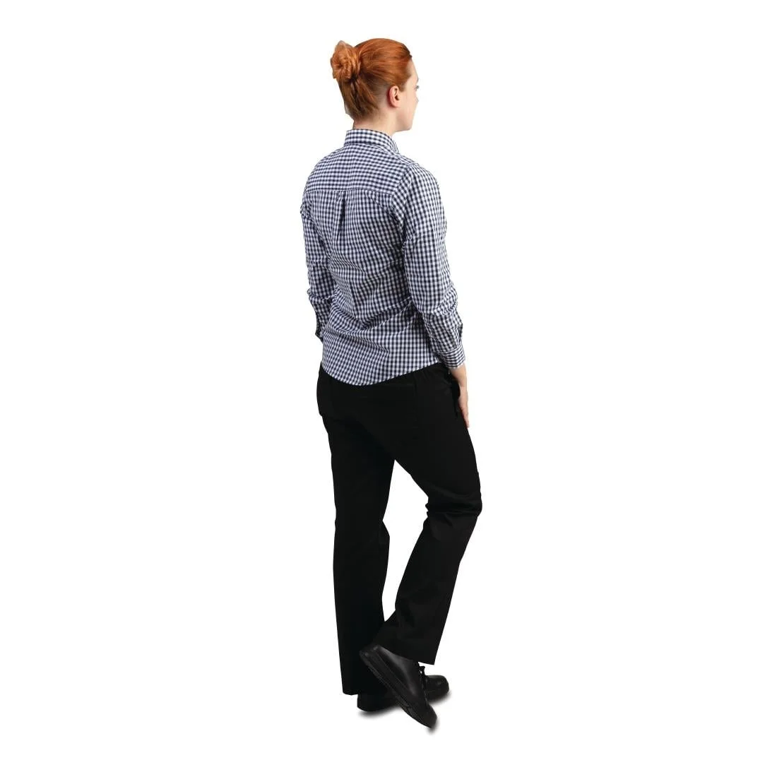 Uniform Works Womens Gingham Shirt Black XL - Image 3