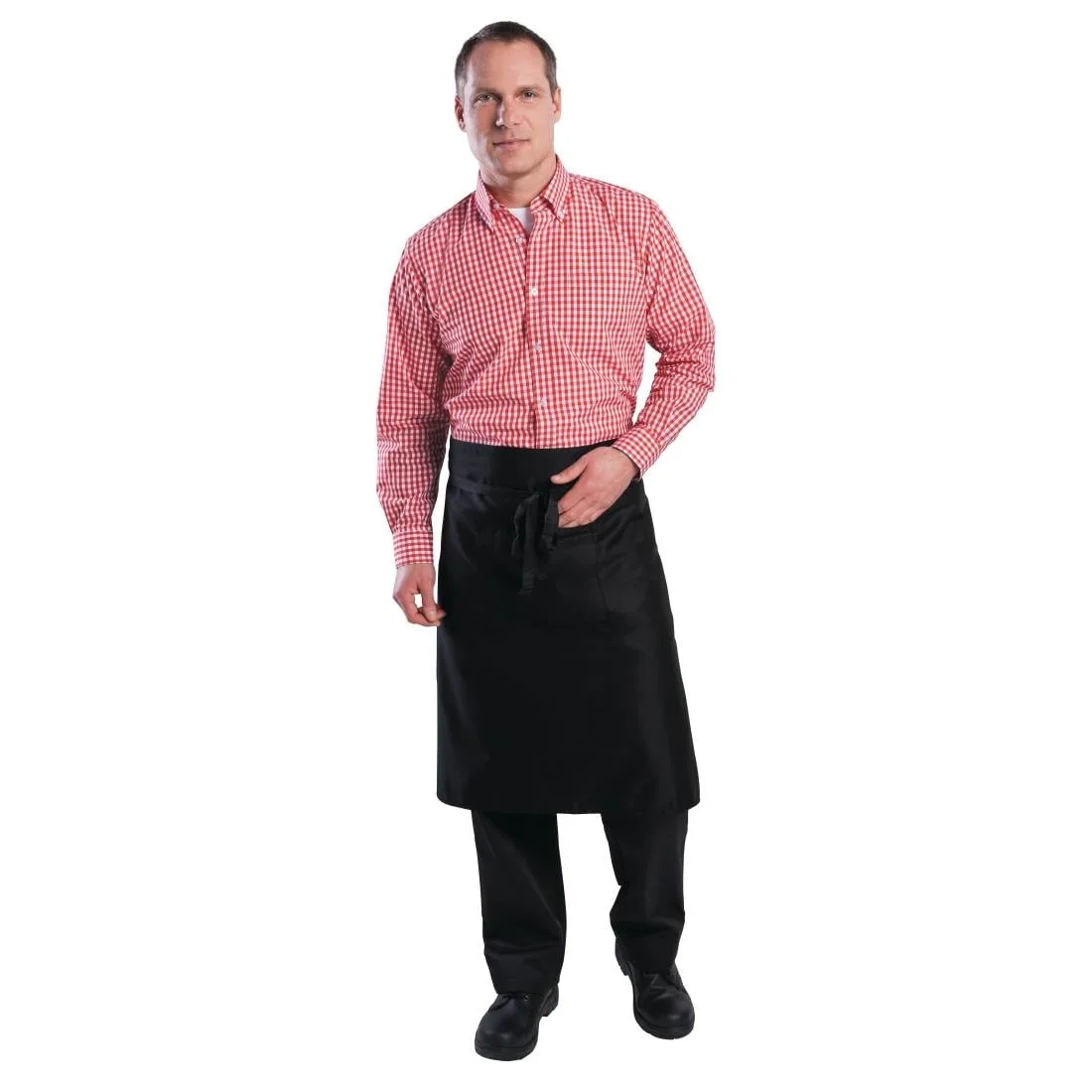 Uniform Works Mens Gingham Shirt Red XL - Image 2