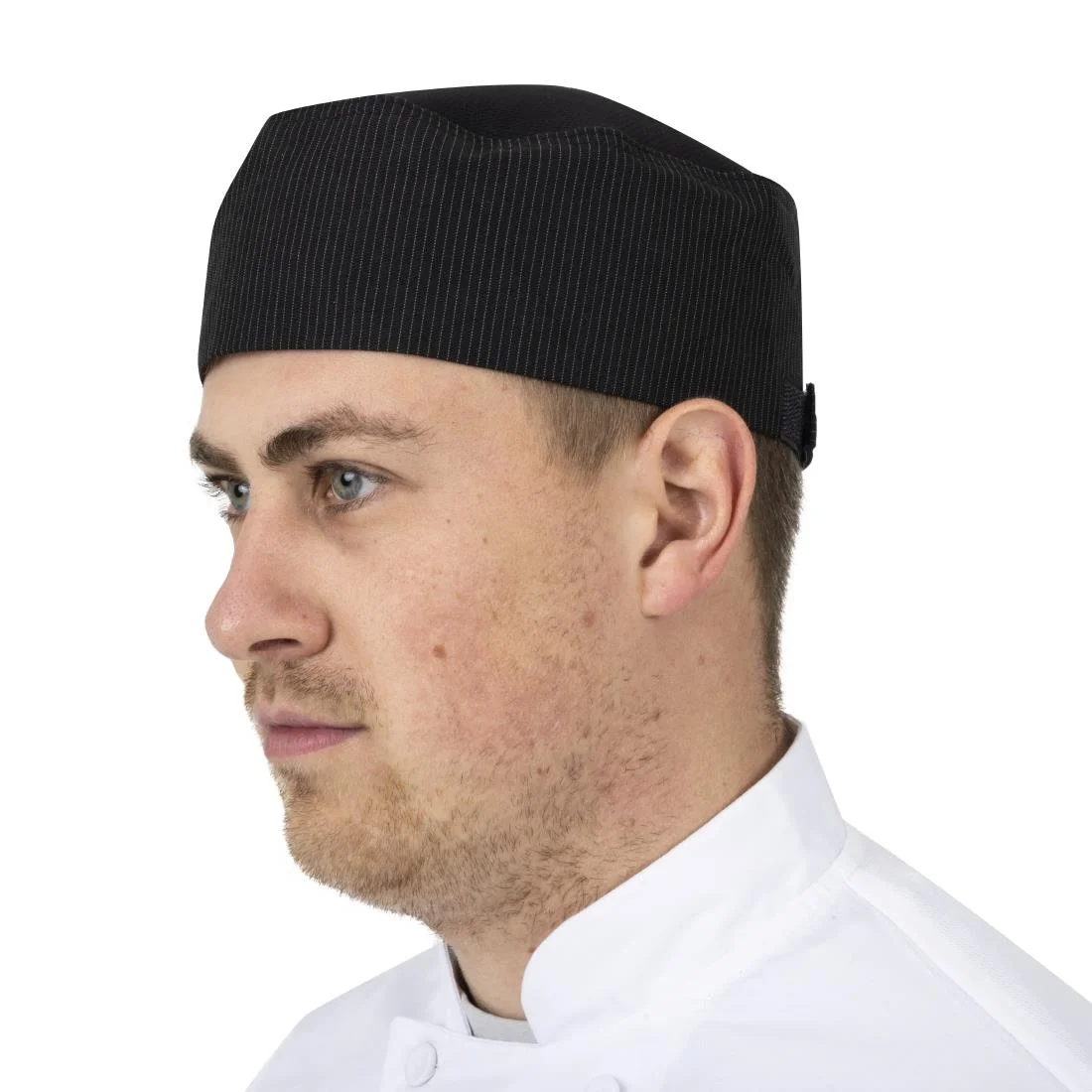 Chef Works Cool Vent Pinstripe Beanie Hat - Image 9