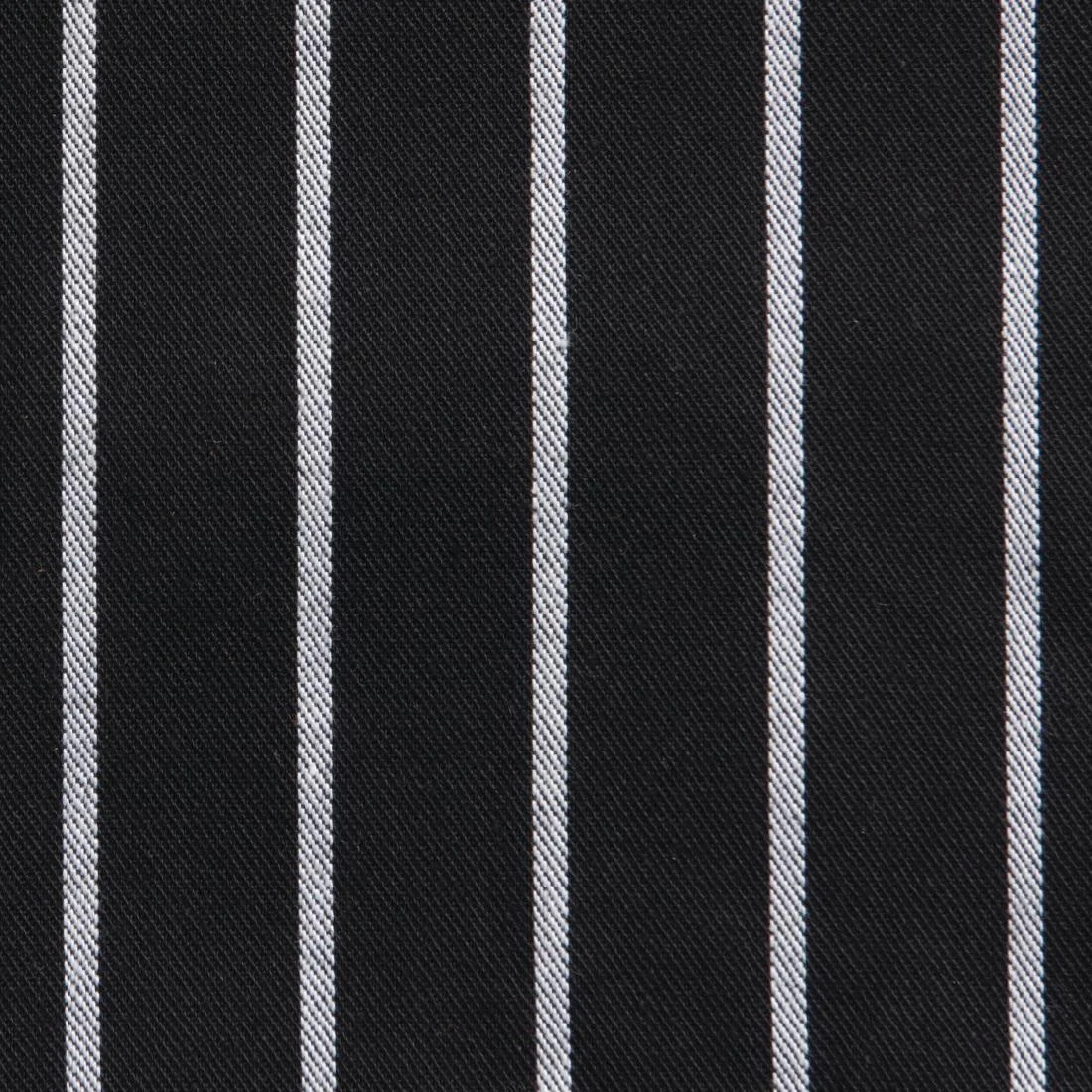 Chef Works Premium Woven Bib Apron Black and White Stripe - Image 9