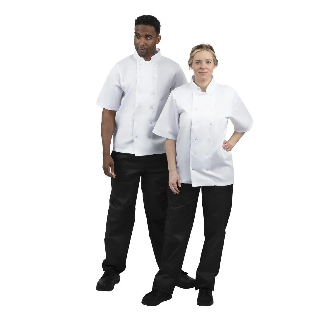 Whites Boston Unisex Chef Jackets Short Sleeve White (5 Pack) - Image 6