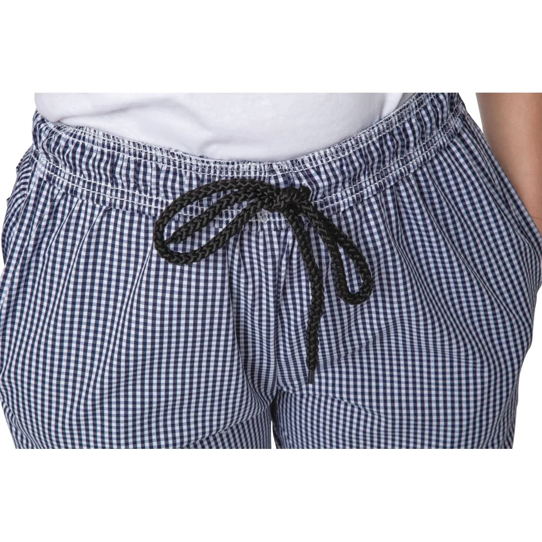 Whites Unisex Vegas Chefs Trousers Small Blue and White Check - Image 6