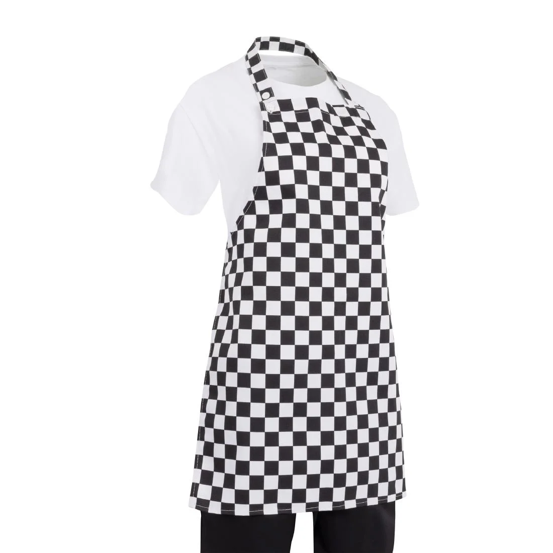 Whites Childrens Bib Apron Big Black and White Check