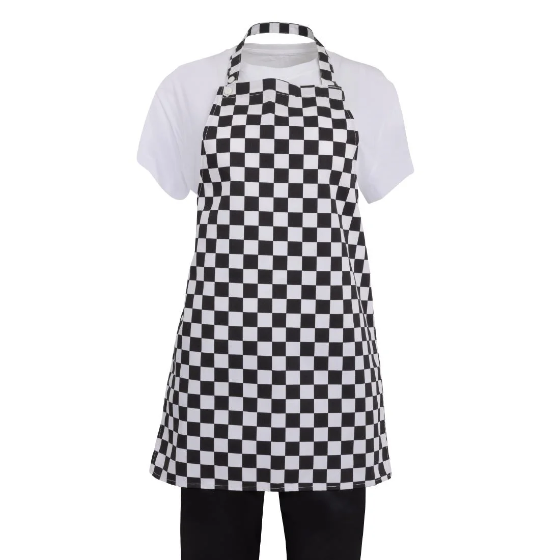 Whites Childrens Bib Apron Big Black and White Check - Image 4
