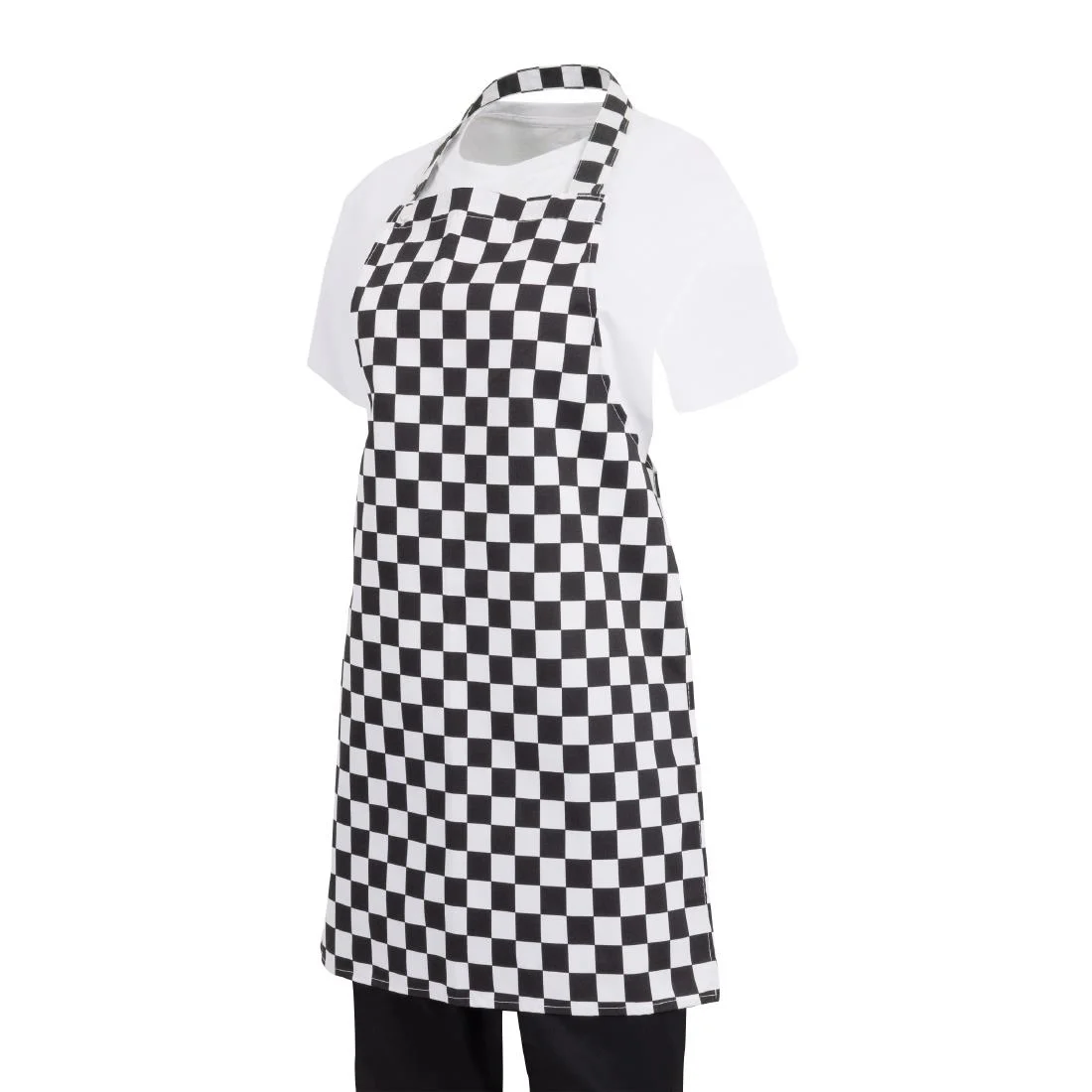 Whites Childrens Bib Apron Big Black and White Check - Image 5