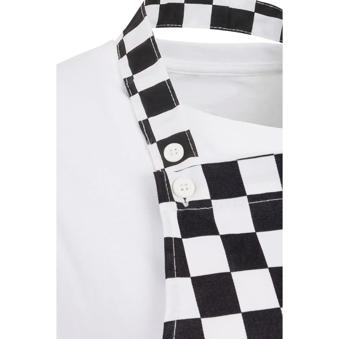 Whites Childrens Bib Apron Big Black and White Check - Image 9