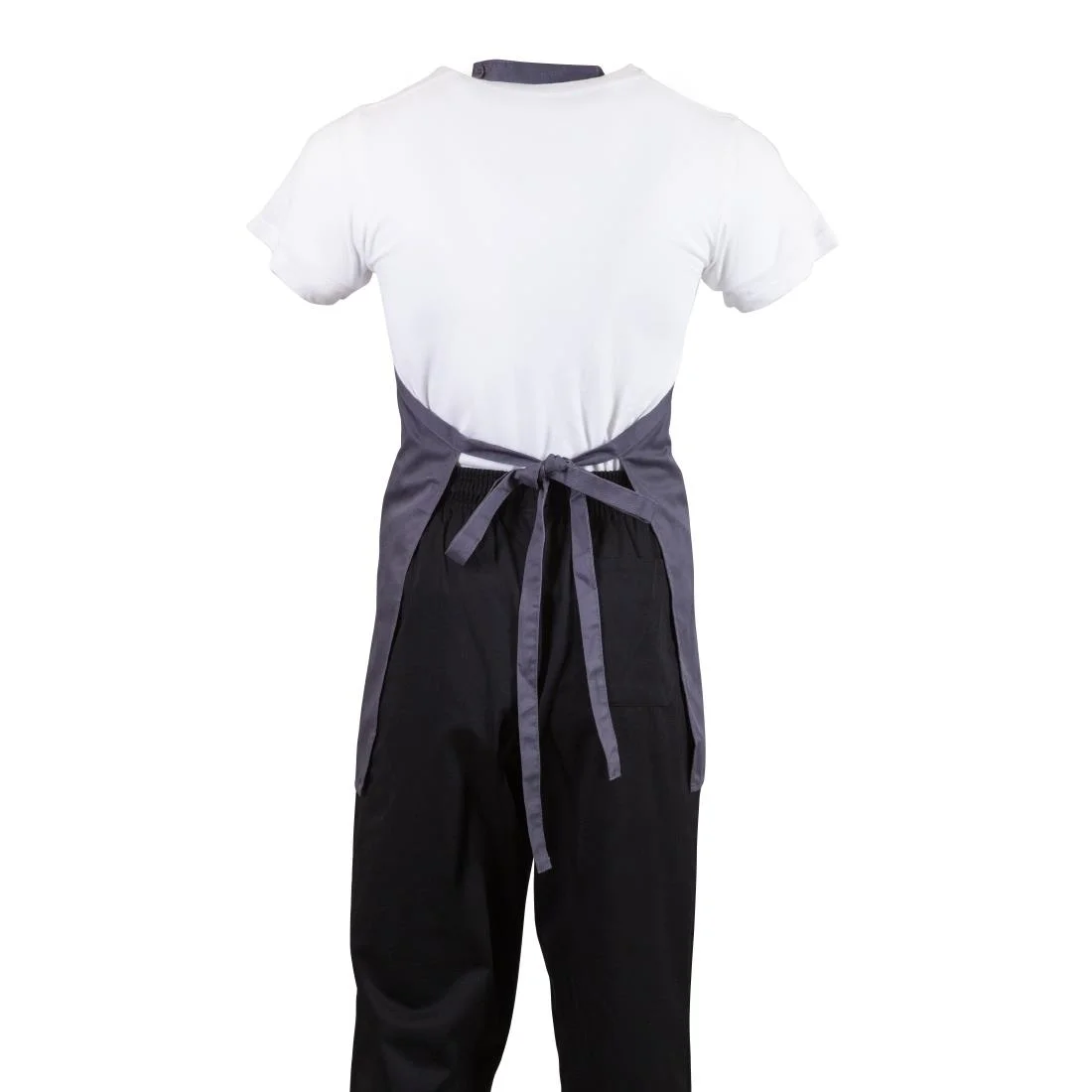 Whites V Neck Service Apron Charcoal - Image 9
