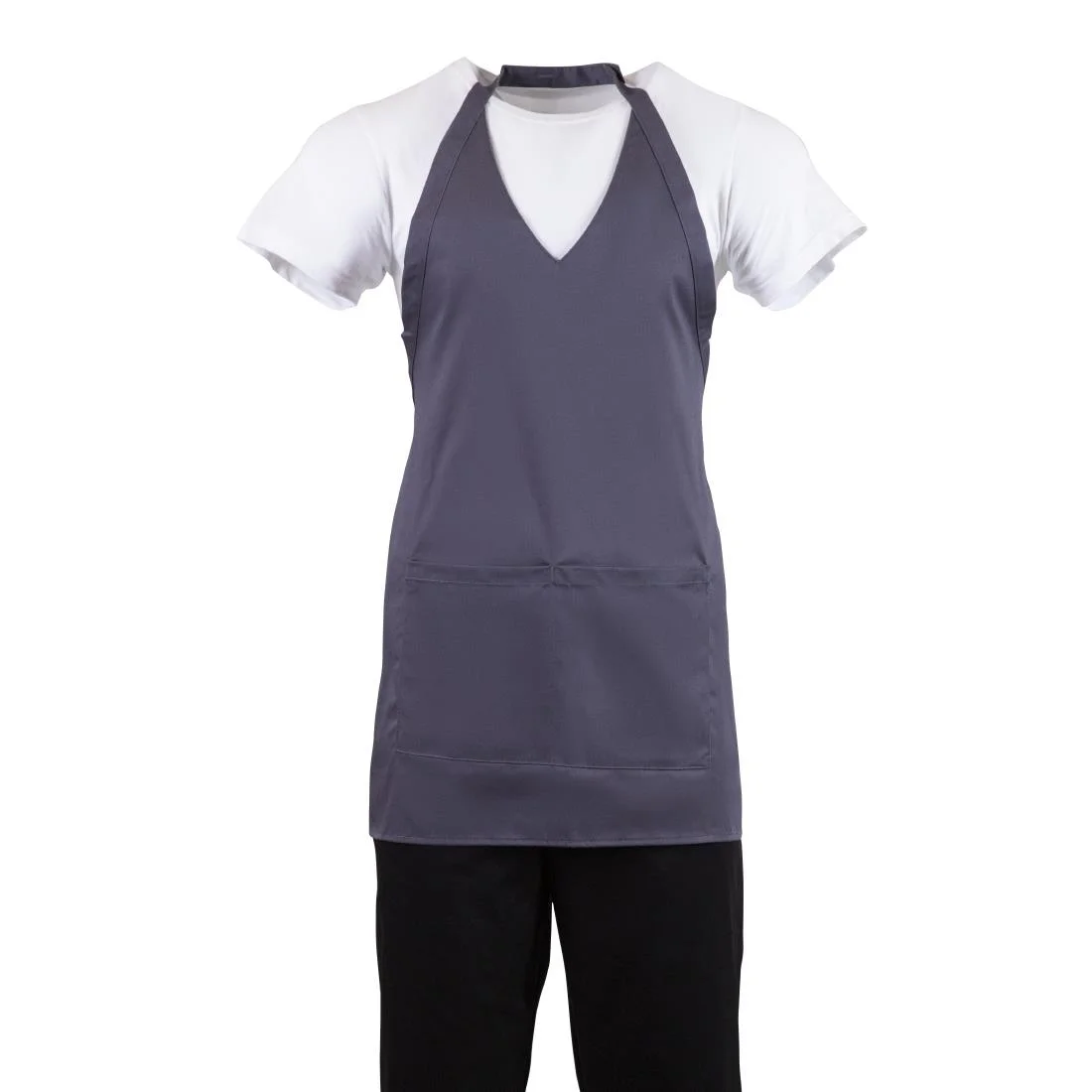 Whites V Neck Service Apron Charcoal - Image 10