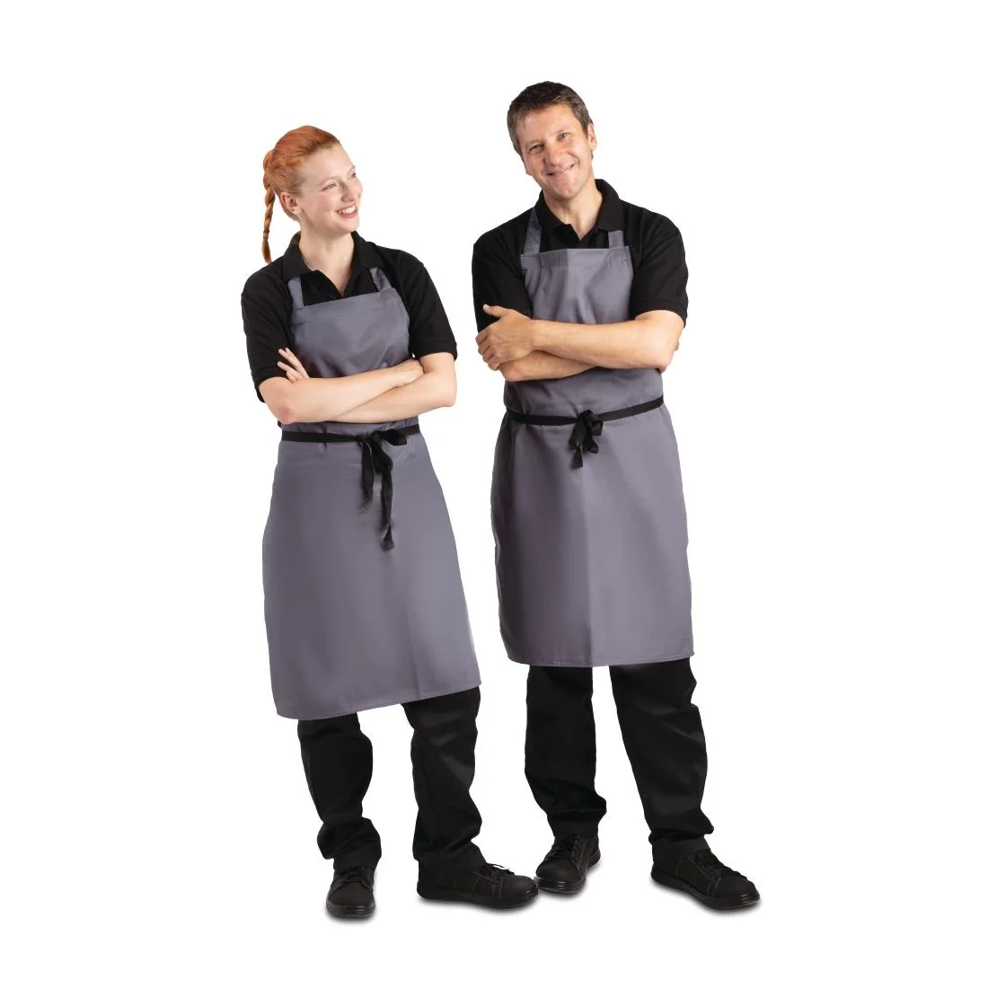 Whites Polycotton Bib Apron Charcoal - Image 5