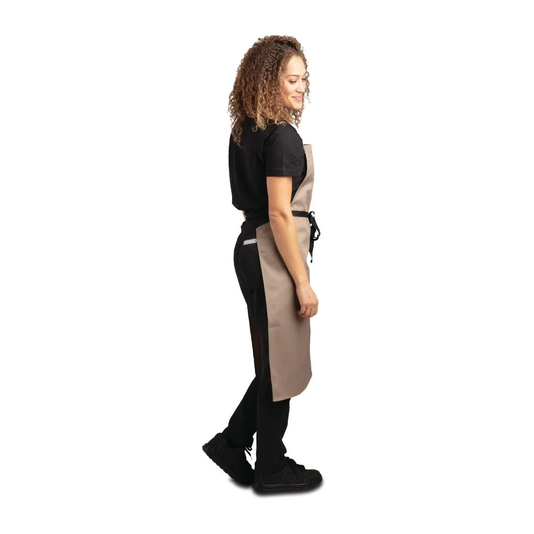 Whites Polycotton Bib Apron Tan - Image 3