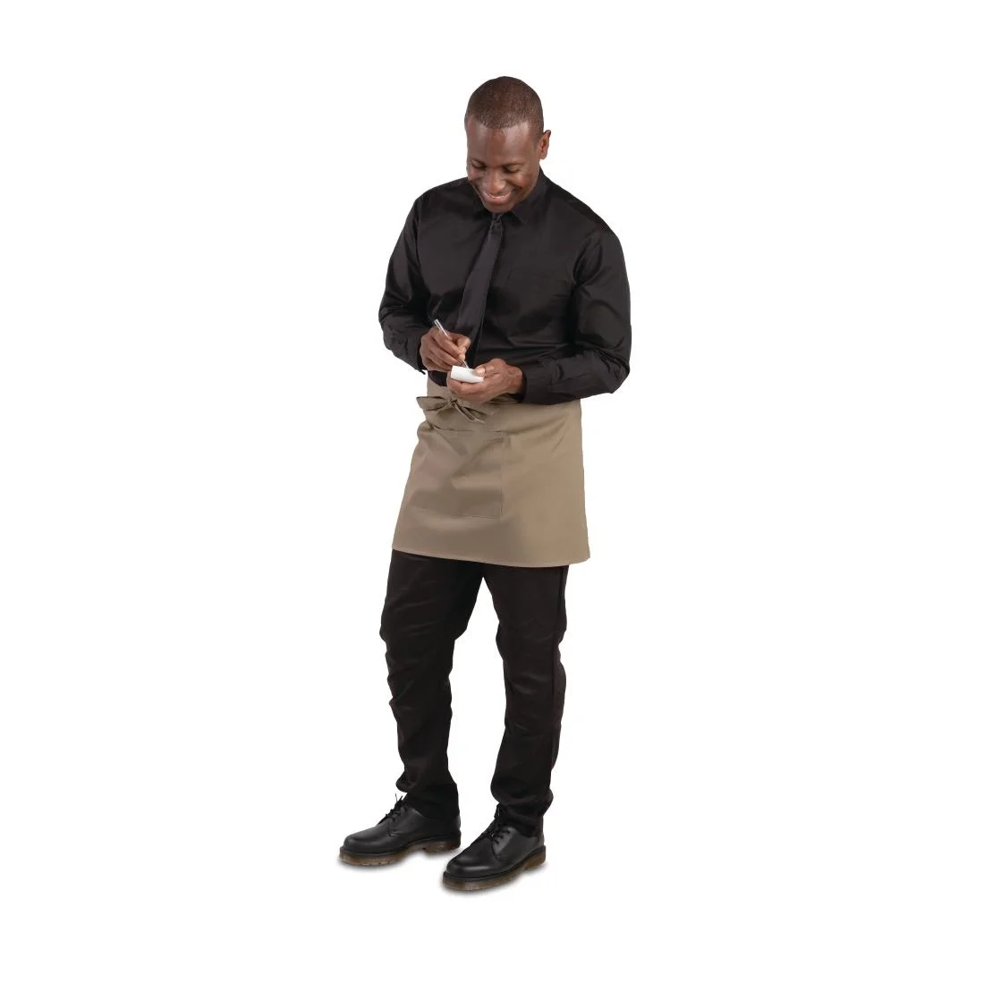 Whites Short Bistro Apron Tan - Image 3