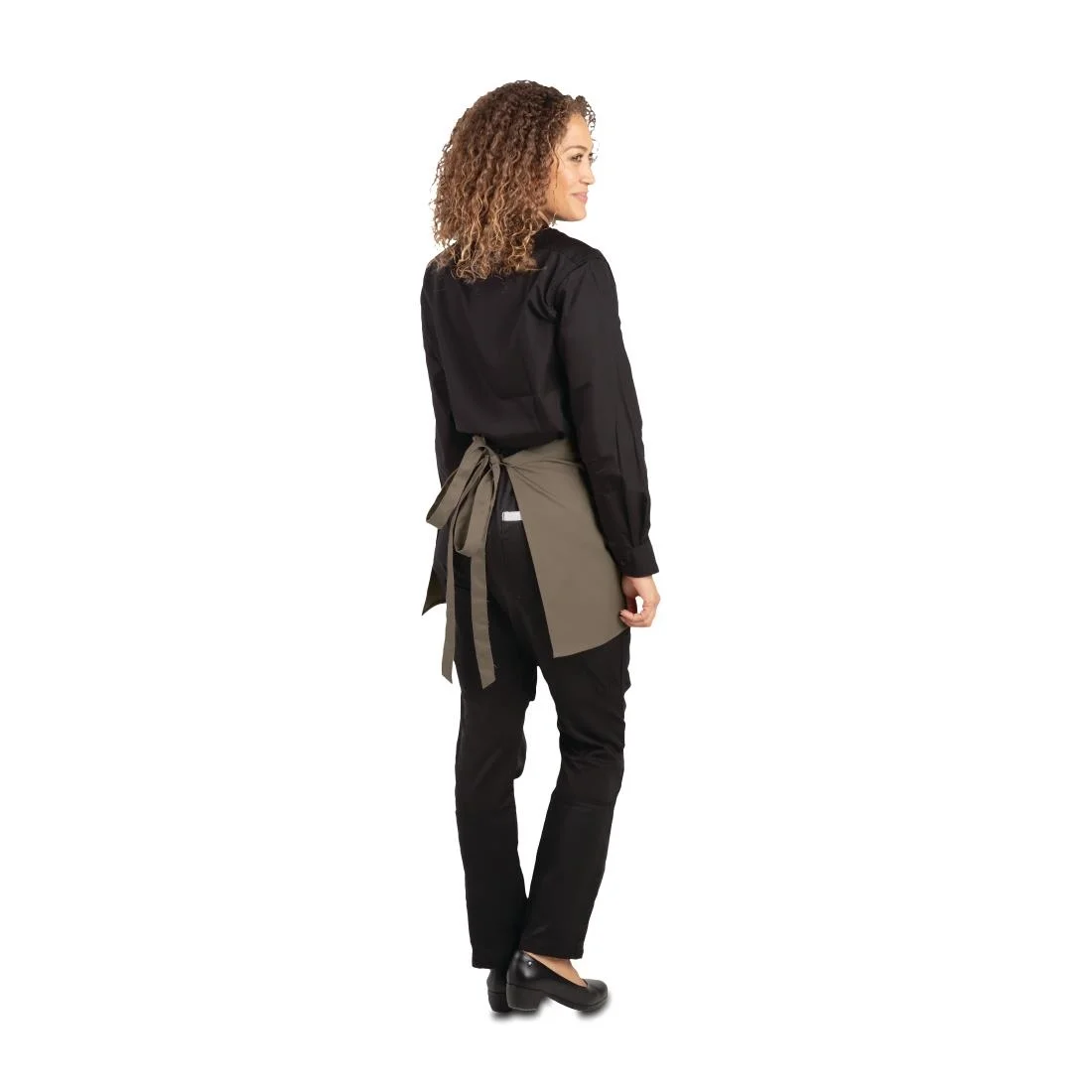 Whites Short Bistro Apron Tan - Image 4
