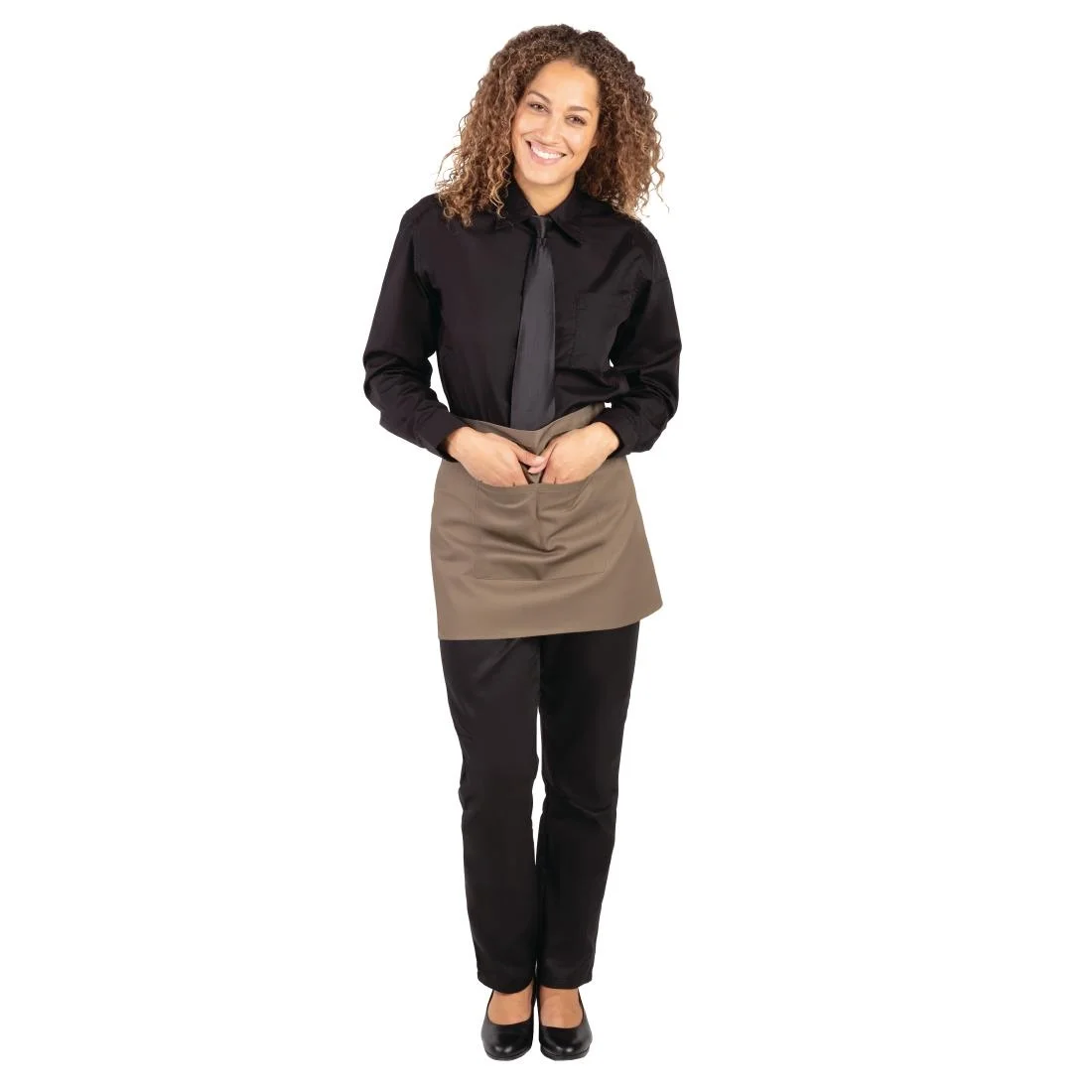 Whites Short Bistro Apron Tan - Image 11