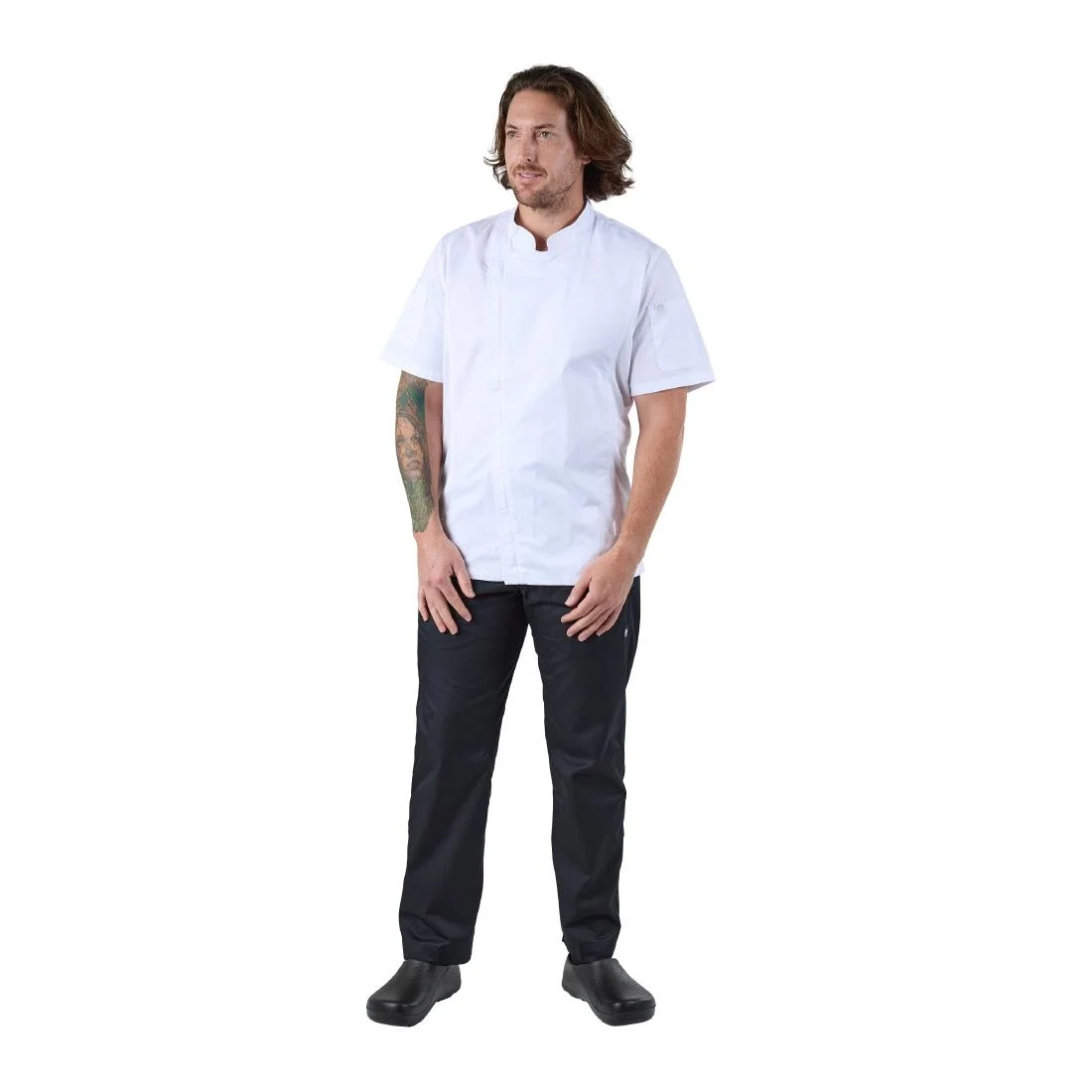 Chef Works Springfield Zipper White Mens Chefs Jacket - Image 15