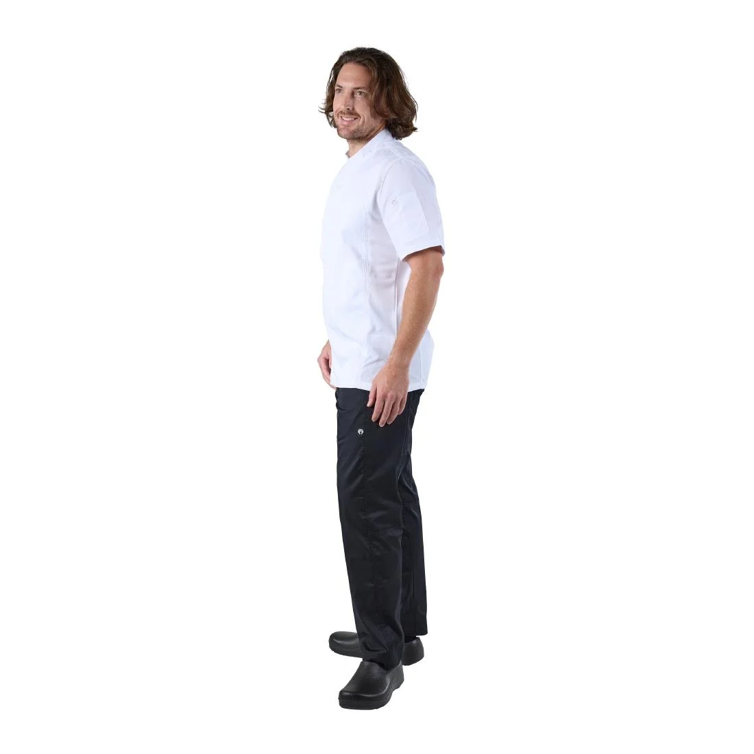 Chef Works Springfield Zipper White Mens Chefs Jacket - Image 17