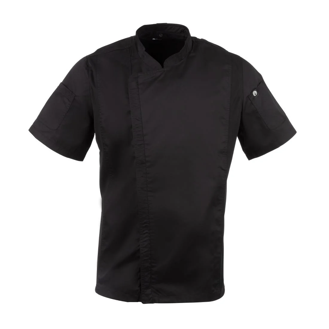 Chef Works Springfield Zipper Black Men's Chefs Jacket