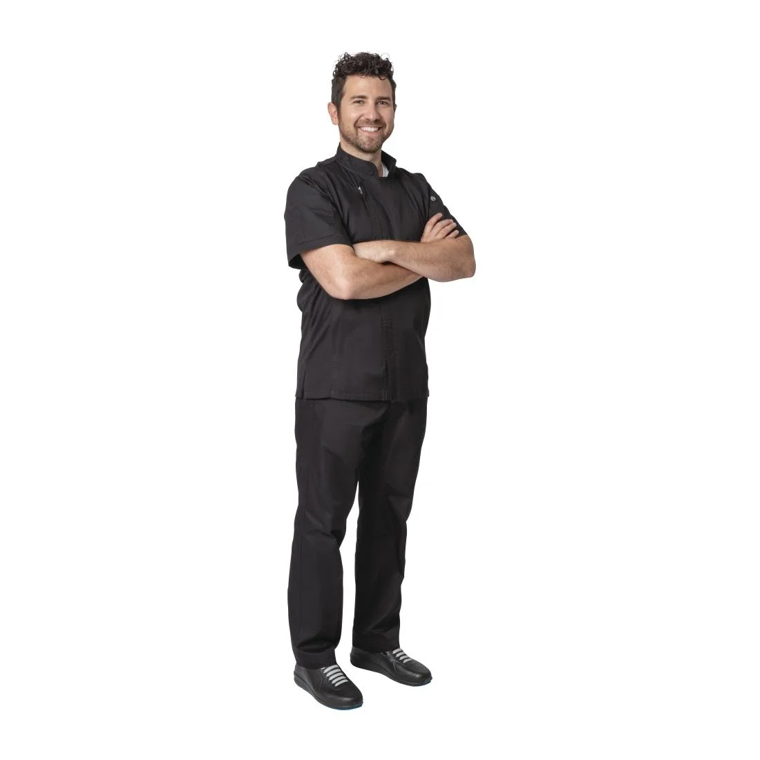 Chef Works Springfield Mens Chef Jacket Black - Image 2
