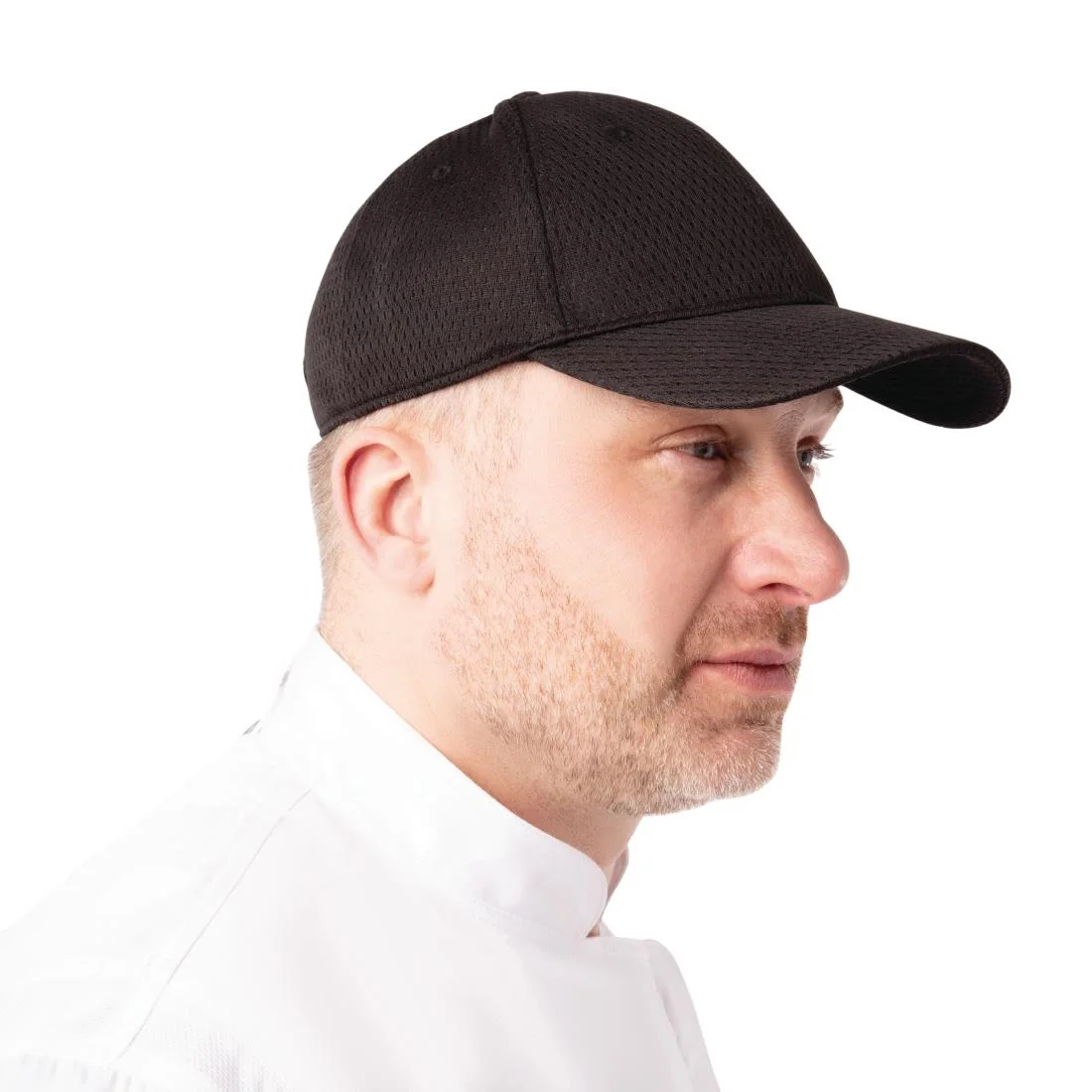Chef Works Cool Vent Baseball Cap Black - Image 3