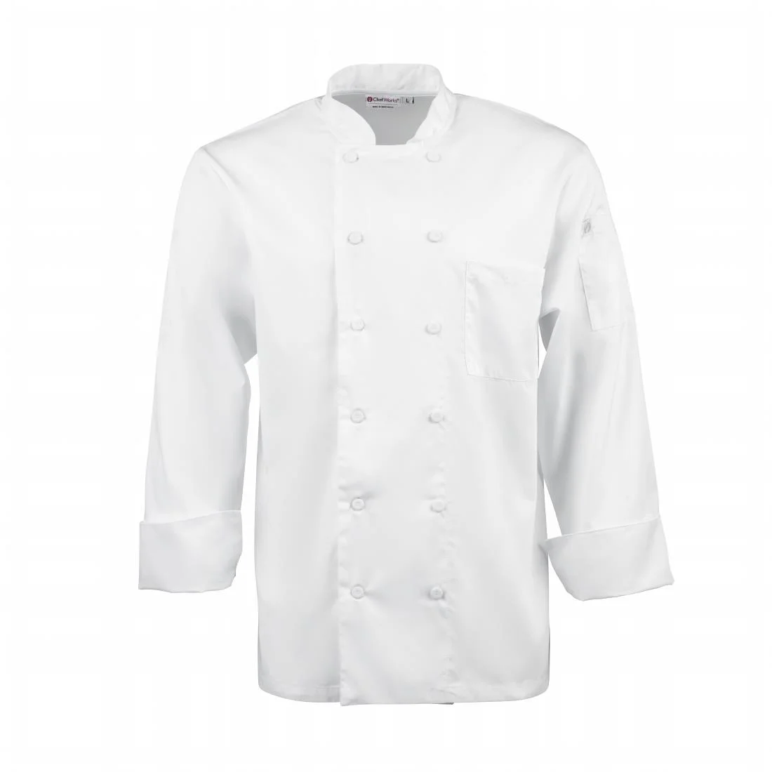Chef Works Calgary Long Sleeve Cool Vent Unisex Chefs Jacket White