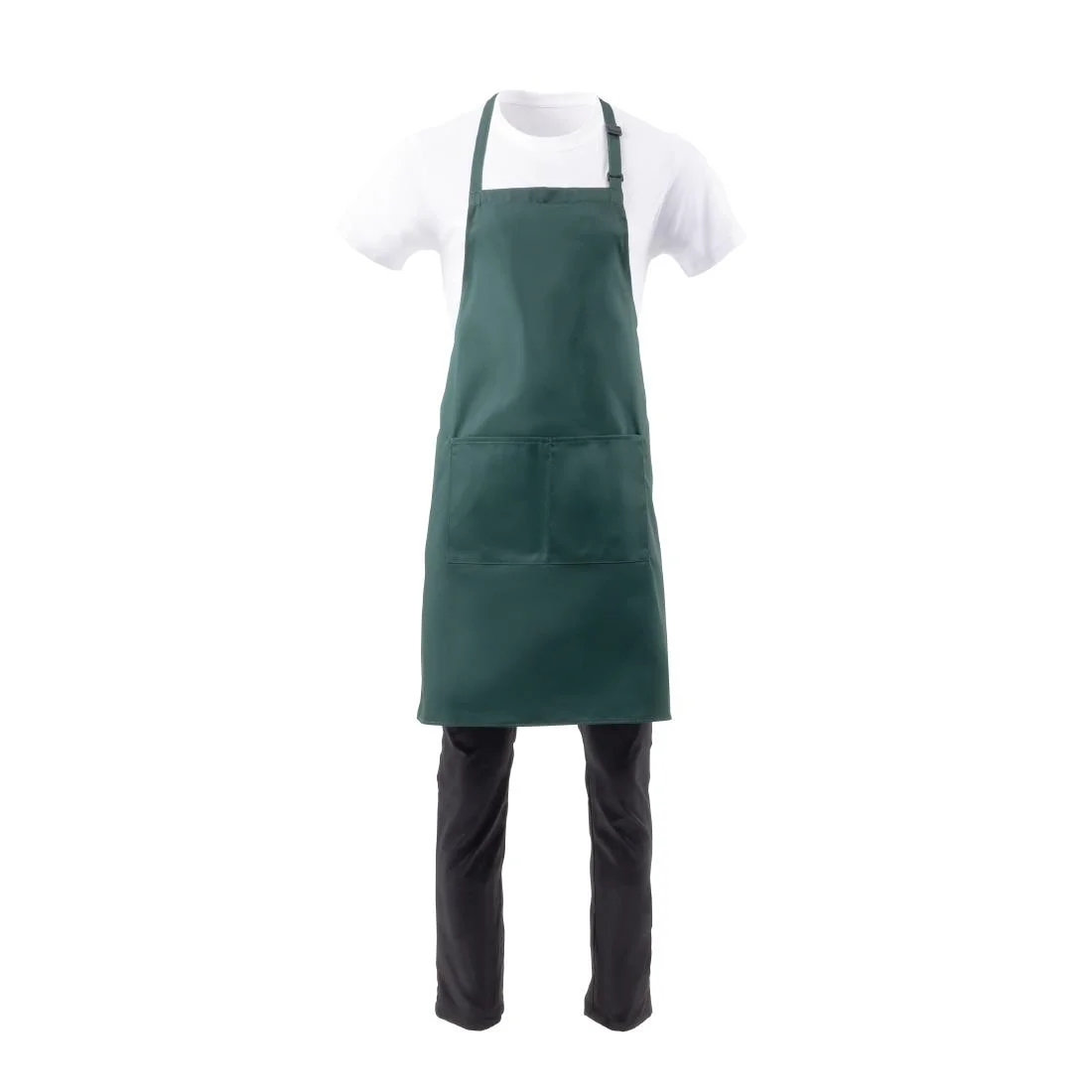 Chef Works Butchers Bib Apron Hunter Green - Image 4