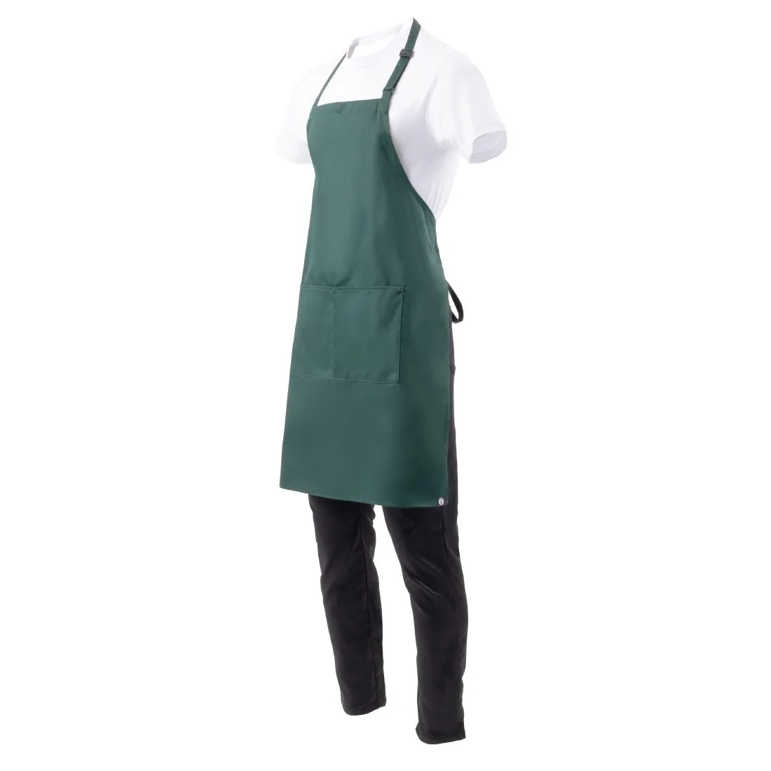 Chef Works Butchers Bib Apron Hunter Green - Image 5