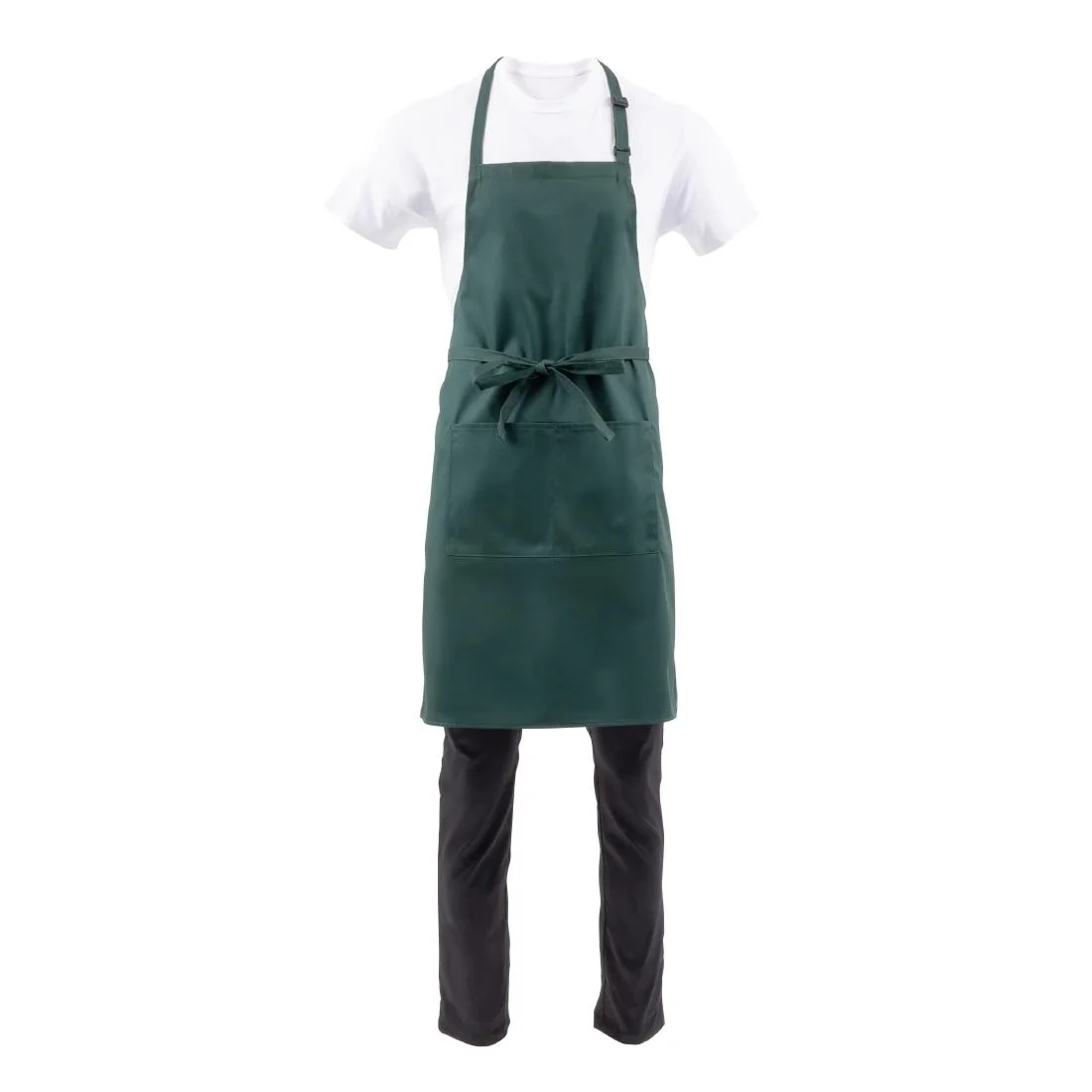 Chef Works Butchers Bib Apron Hunter Green - Image 7