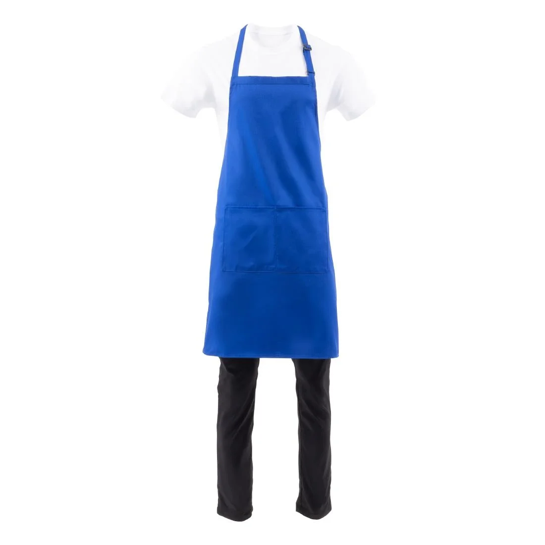 Chef Works Butchers Bib Apron Royal Blue - Image 3